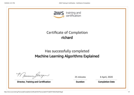 Machine Learning: Algorithms