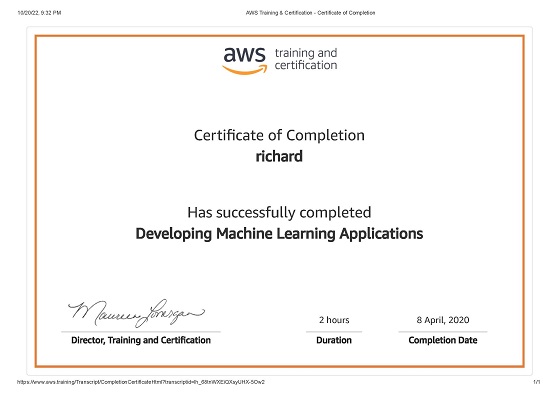 Machine Learning: Developing Applications