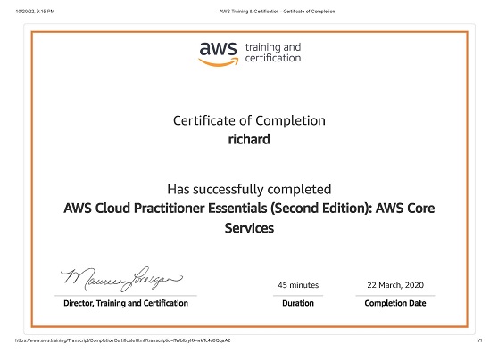 AWS Cloud Practitioner: Core Services