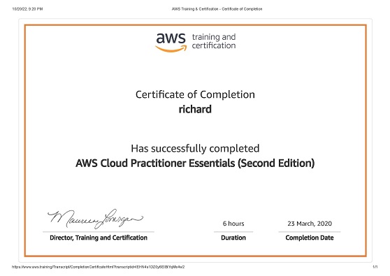 AWS Cloud Practitioner Foundations
