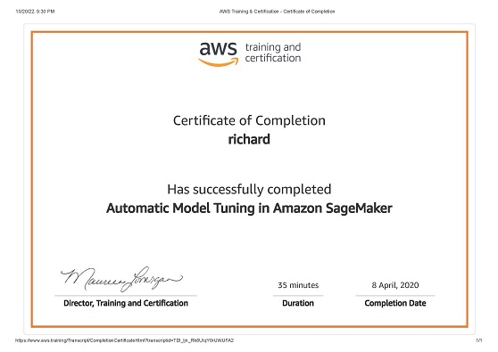 SageMaker: Hyperparameter Model Tuning