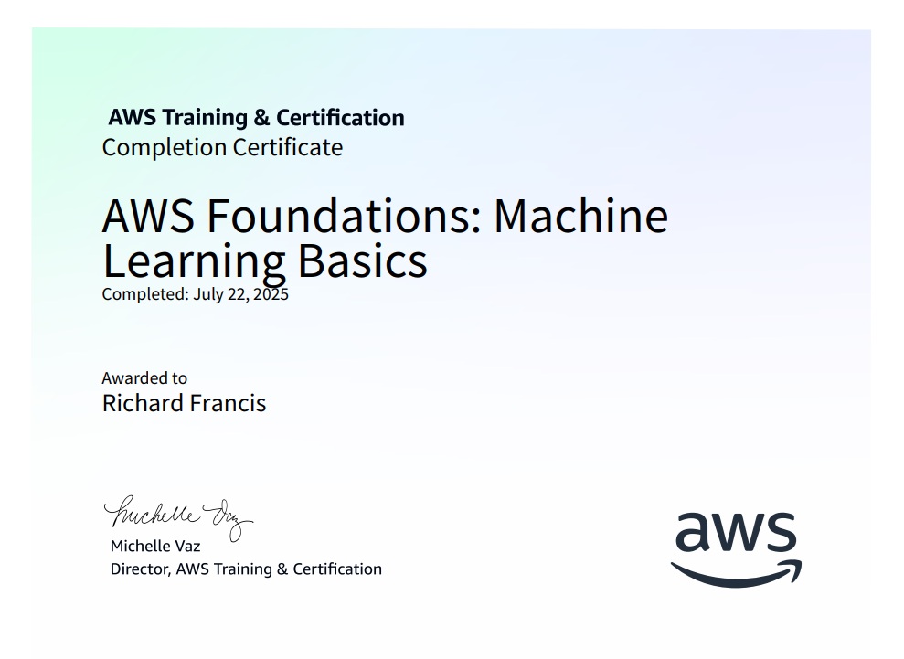 Machine Learning Foundations – AWS Training