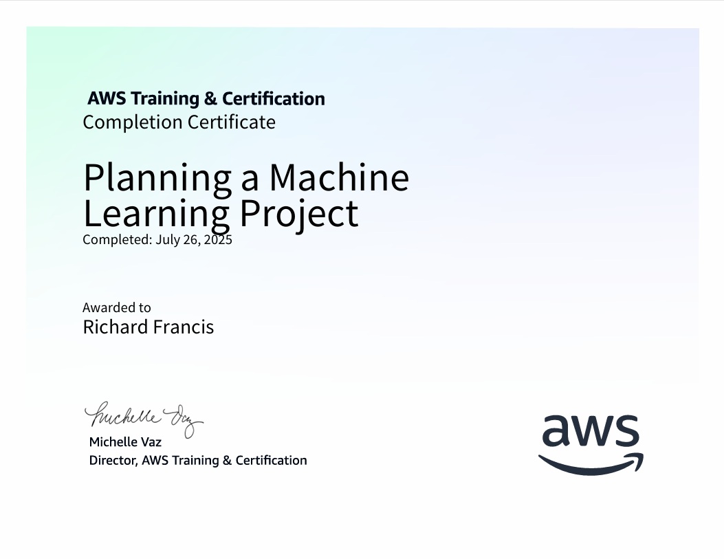 Planning a Machine Learning Project